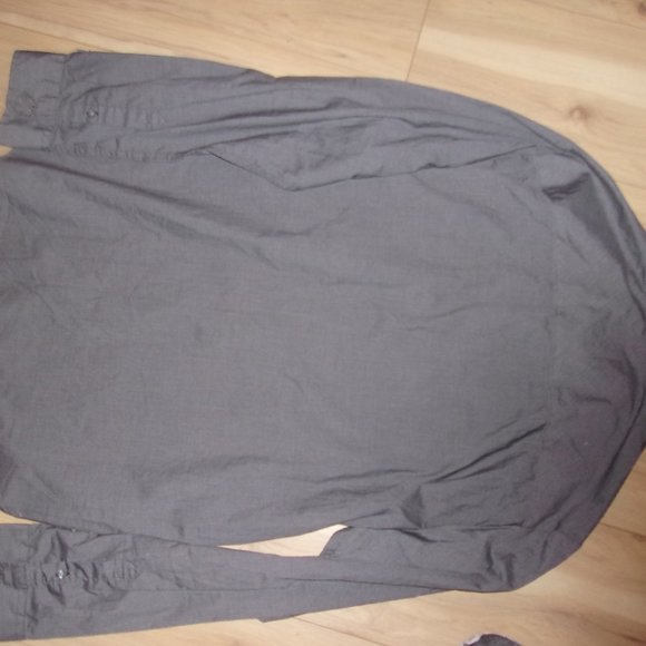 🌟 size 16 36 - 37 dress shirt  geay mens button  wear slinm fit - Picture 4 of 4